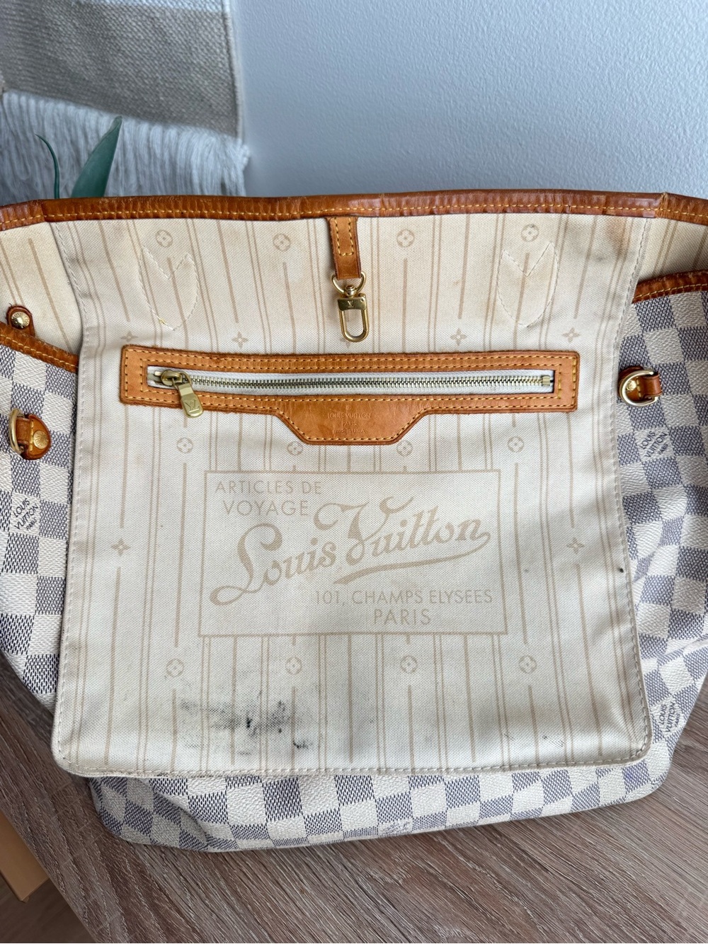 ✅AUTH✅LOUIS VUITTON NEVERFULL MM AZUR - Picture 13 of 16